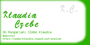 klaudia czebe business card